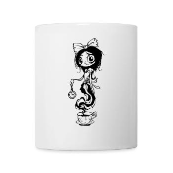 Tea Party Alice au Pays des Merveilles Gothique - Mug blanc - blanc - Devant