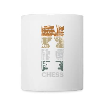 Chess Words Design – Typographie pour les fans d’échecs - Mug blanc - blanc - Devant