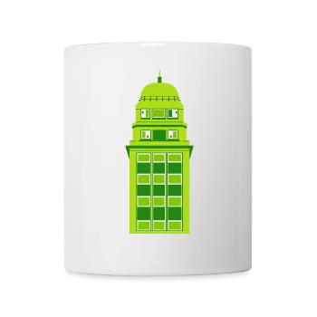 Retro Green Tower Clock - Mug - white - Front