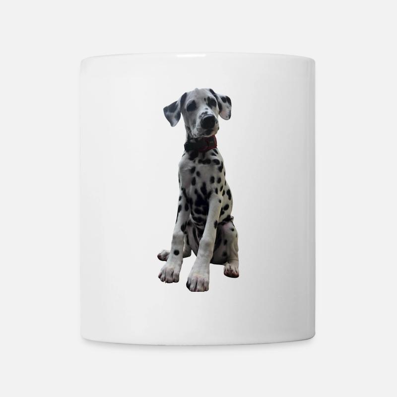 Dalmatian Puppy Pattern Contrast - Mug - white