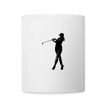 Golfeur Femme Icône - Mug blanc - blanc - Devant