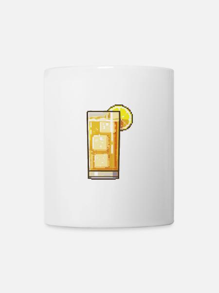 Rotwein Pixel Weinglas - Tasse - Weiß