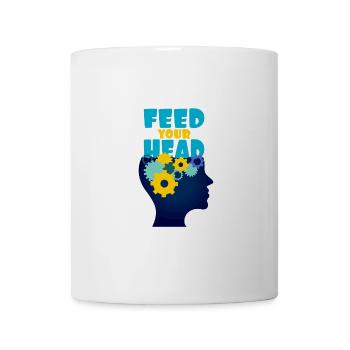 Feed your head - füttere Deinen Kopf - Mug - white - Front
