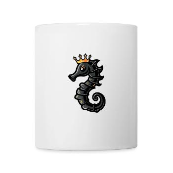 Couronne de bande dessinée hippocampe - Mug blanc - blanc - Devant