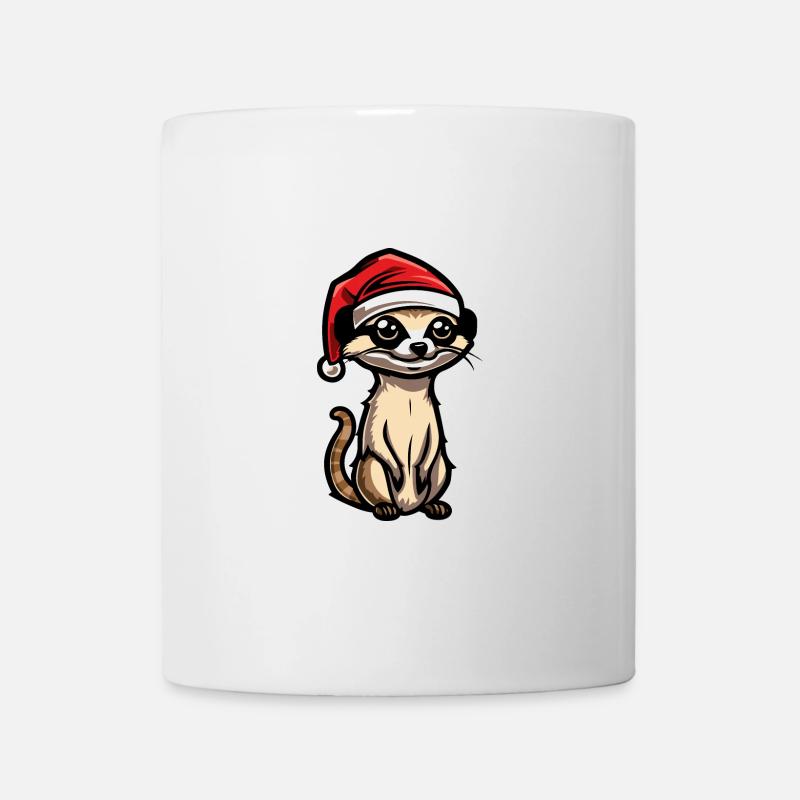 Erdmännchen Weihnachten - Tasse - Weiß