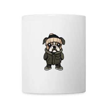 Bouledogue Chien Hiver - Mug blanc - blanc - Devant