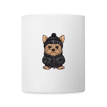 Yorkshire Terrier Hund Winter - Tasse - Weiß - Vorne