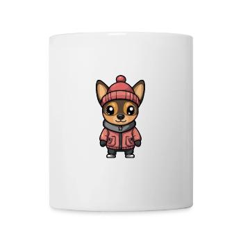 Pinscher Chien Hiver - Mug blanc - blanc - Devant