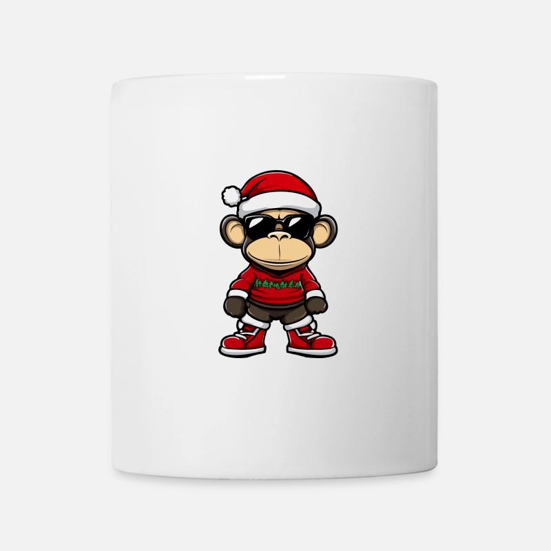 Singe Noël Noël - Mug blanc - blanc