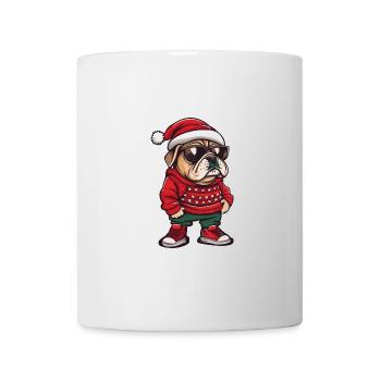 Bouledogue Chien Noël Noël - Mug blanc - blanc - Devant