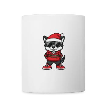 Akita Chien Noël Noël - Mug blanc - blanc - Devant
