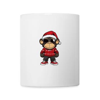 Singe Noël Moche Noël - Mug blanc - blanc - Devant