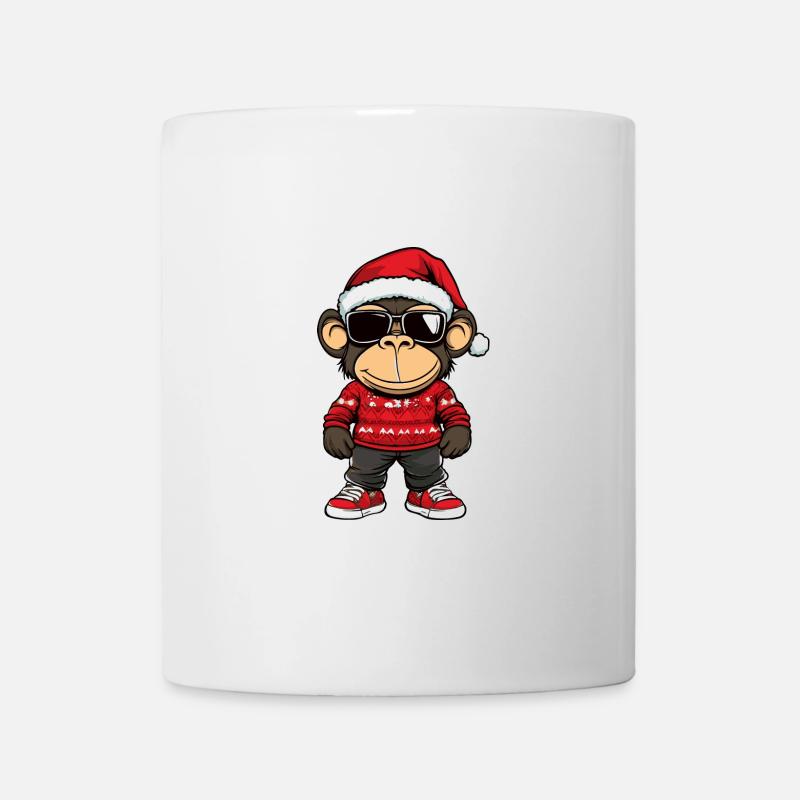 Singe Noël Moche Noël - Mug blanc - blanc