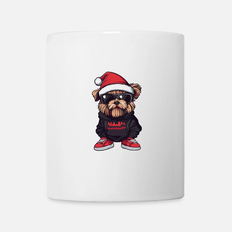 Yorkshire Terrier Chien Noël Noël moche - Mug blanc - blanc