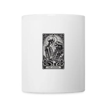 Carte de tarot de couple de squelette gothique vintage avec - Mug blanc - blanc - Devant