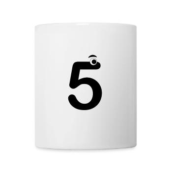 Number Five 5 Kids Birthday Learn Math - Mug - white - Front