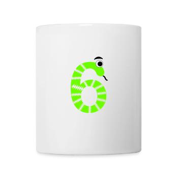 Zahl 6 Schlange Kinder - Tasse - Weiß - Vorne
