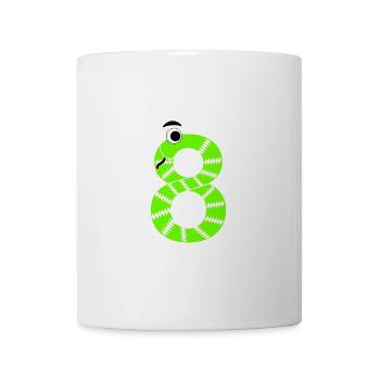 Zahl 8 Schlange Kinder - Tasse - Weiß - Vorne