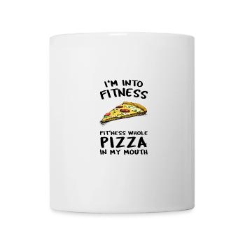 J’aime la pizza entière Fitness - Mug blanc - blanc - Devant