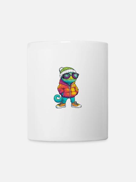 Chameleon Winter - Tasse - Weiß