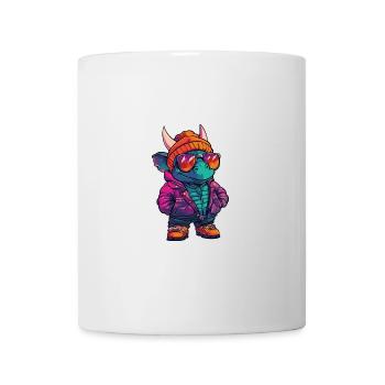 Dinosaur triceratops Winter Comic - Mug - white - Front