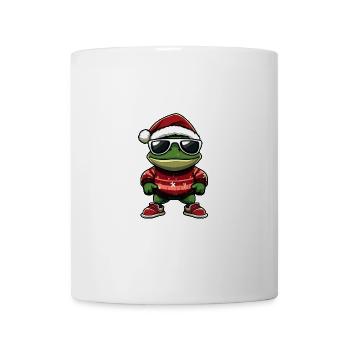 Frosch Weihnachten Cool X-Mas - Tasse - Weiß - Vorne