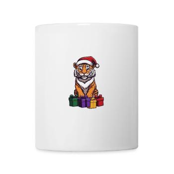 Tiger Weihnachten Comic Geschenke - Tasse - Weiß - Vorne