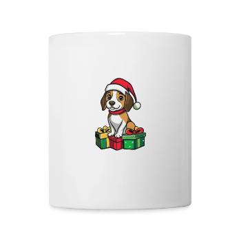 Beagle Hund Weihnachten Comic Geschenke - Tasse - Weiß - Vorne