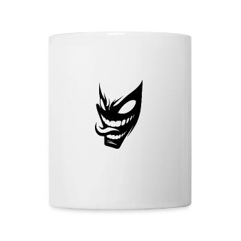 Grinsende gruselige Halloween Maske - Tasse - Weiß - Vorne