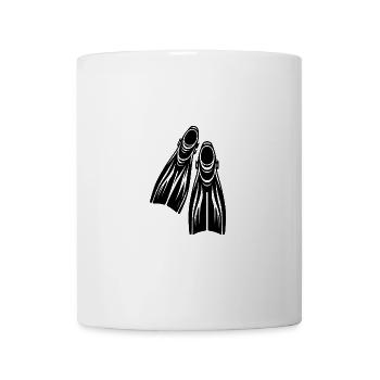 Geräteflossen Taucher Tattoo Logo Style - Tasse - Weiß - Vorne