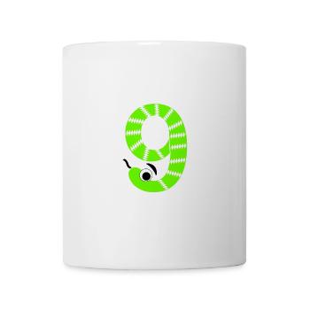 Zahl 9 Schlange Kinder - Tasse - Weiß - Vorne
