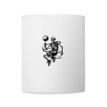 Halloween skeletons playing basketball - Mug - white - Front