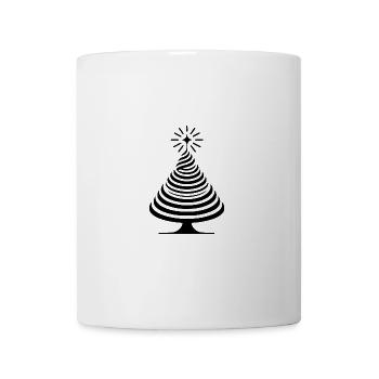 Spiralförmige Weihnachtsbaum Dekoration mit Stil - Tasse - Weiß - Vorne