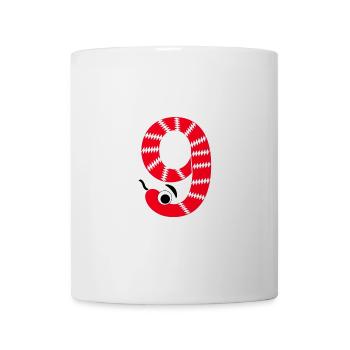 Number 9 Snake Red Kids - Mug - white - Front