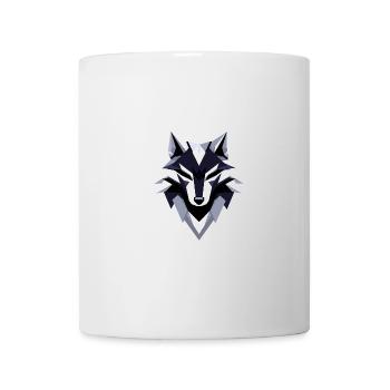 Wolf Low Poly Logo Design - Tasse - Weiß - Vorne