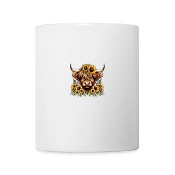 Scottish Highland Cattle Sunflower - Mug - white - Front