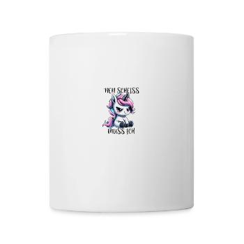 Nen Scheiss Muss ich Freches Einhorn - Tasse - Weiß - Vorne
