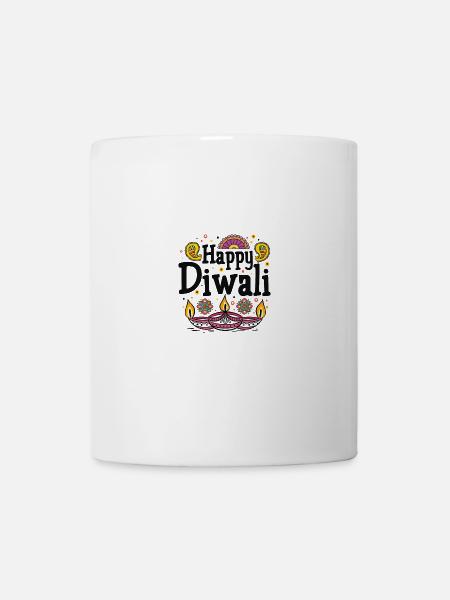 Happy Diwali - Tasse - Weiß