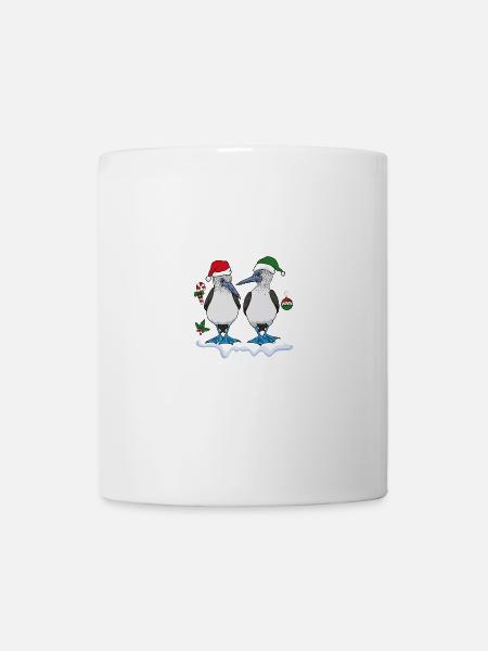 Blaufußtölpel Weihnachten - Tasse - Weiß
