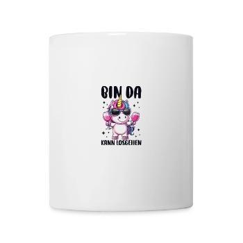 Bin Da Kann Losgehen - Tasse - Weiß - Vorne