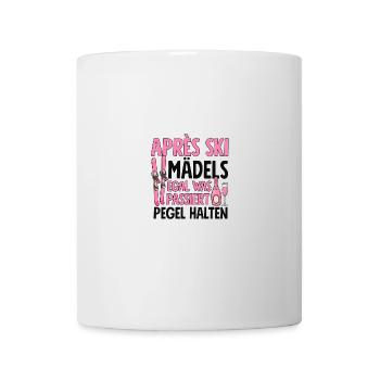 Les filles d’après-ski peu importe ce qui se passe Maintenir les niveaux - Mug blanc - blanc - Devant