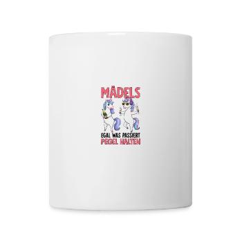 Mädels Egal Was Passiert Pegel Halten - Tasse - Weiß - Vorne