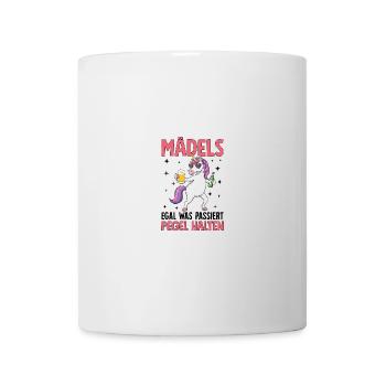 Mädels Egal Was Passiert Pegel Halten - Tasse - Weiß - Vorne