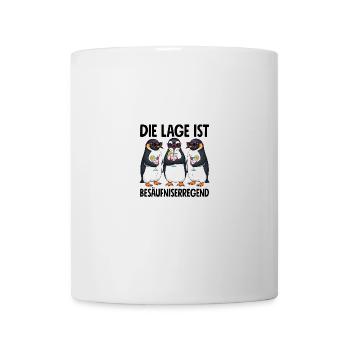 Die Lage Ist Besäufniserregend Pinguin - Tasse - Weiß - Vorne