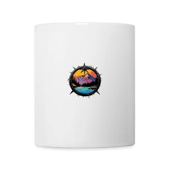 Berge Kompass Landschaft - Tasse - Weiß - Vorne