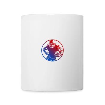 American Football Silhouette Colorful - Mug - white - Front