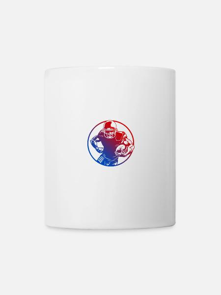 American Football Silhouette Bunt - Tasse - Weiß