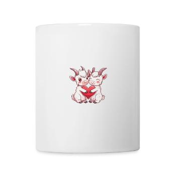 Coeur de Chèvre Saint-Valentin - Mug blanc - blanc - Devant