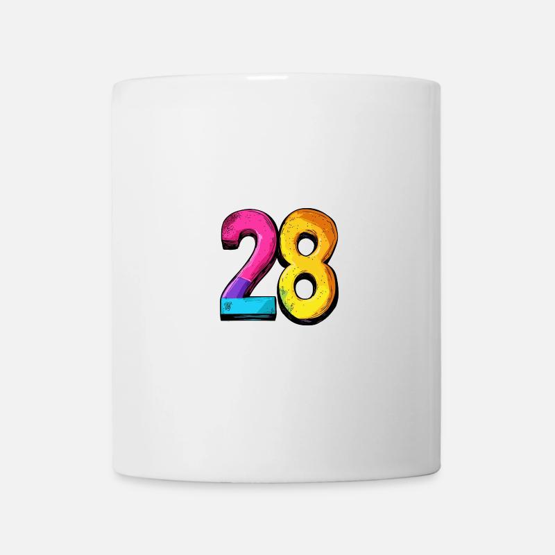 28 Number symbol - Mug - white