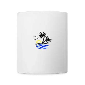 Île Palmiers Mer - Mug blanc - blanc - Devant